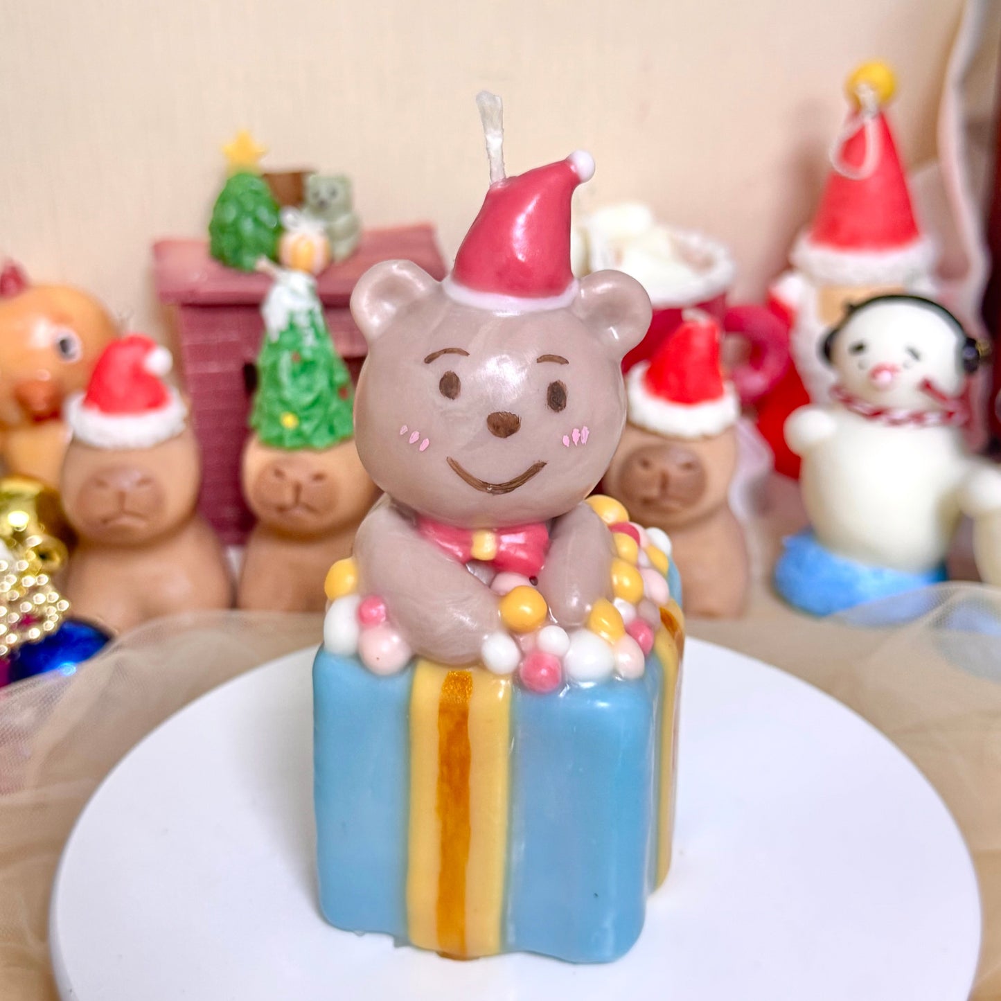Handmade candles✨ Festive Bear Candle