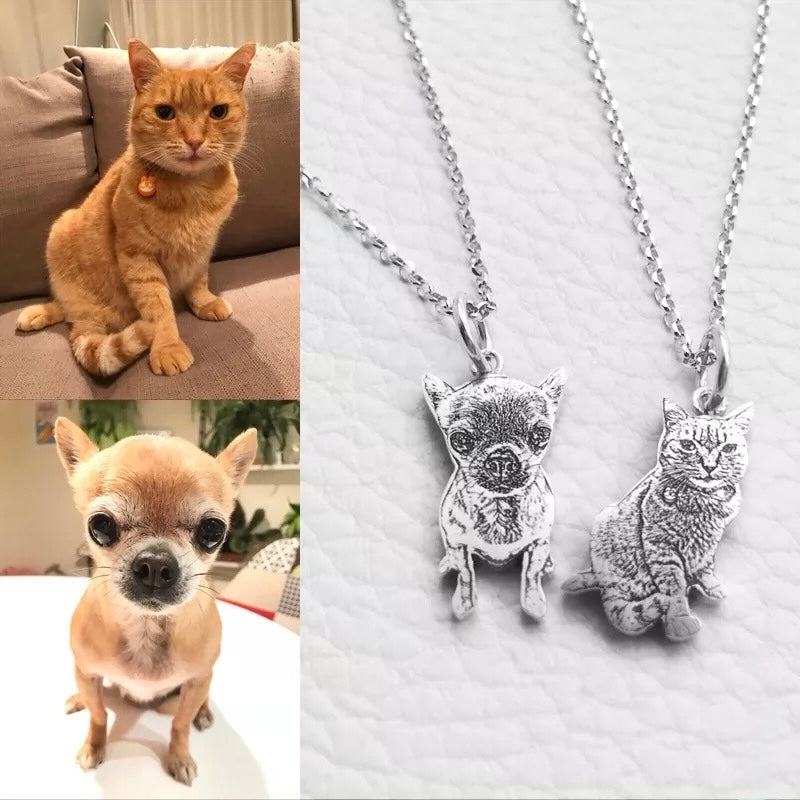 Custom Pet Portrait Necklace