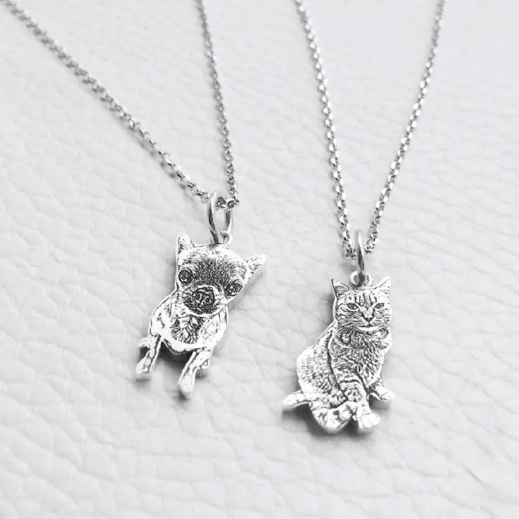 Custom Pet Portrait Necklace