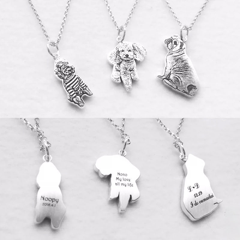 Custom Pet Portrait Necklace