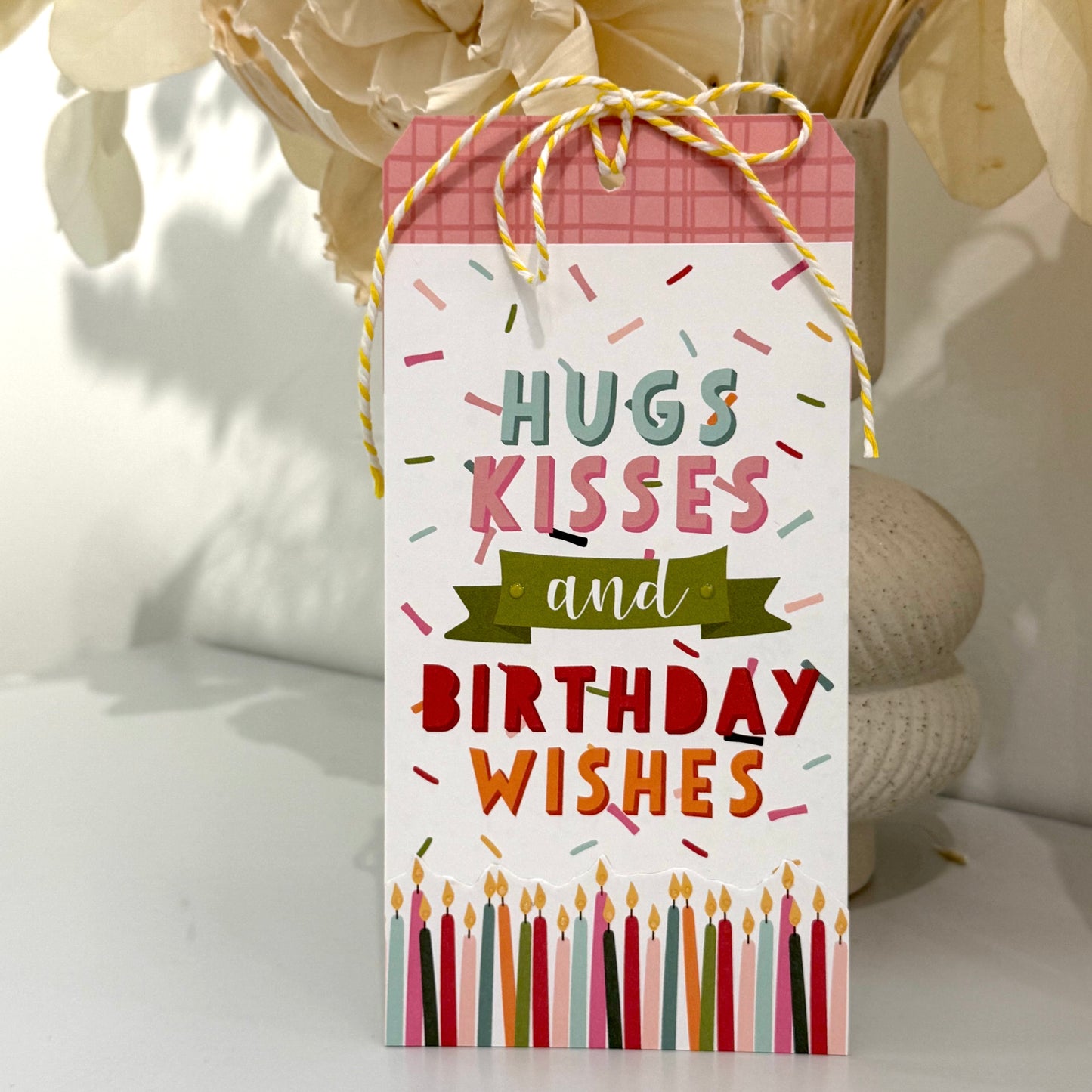 【手作心意卡】生日許願系列禮物掛牌 - Hugs kisses and birthday wishes