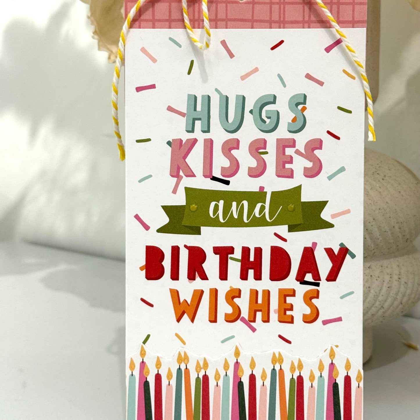 【手作心意卡】生日許願系列禮物掛牌 - Hugs kisses and birthday wishes