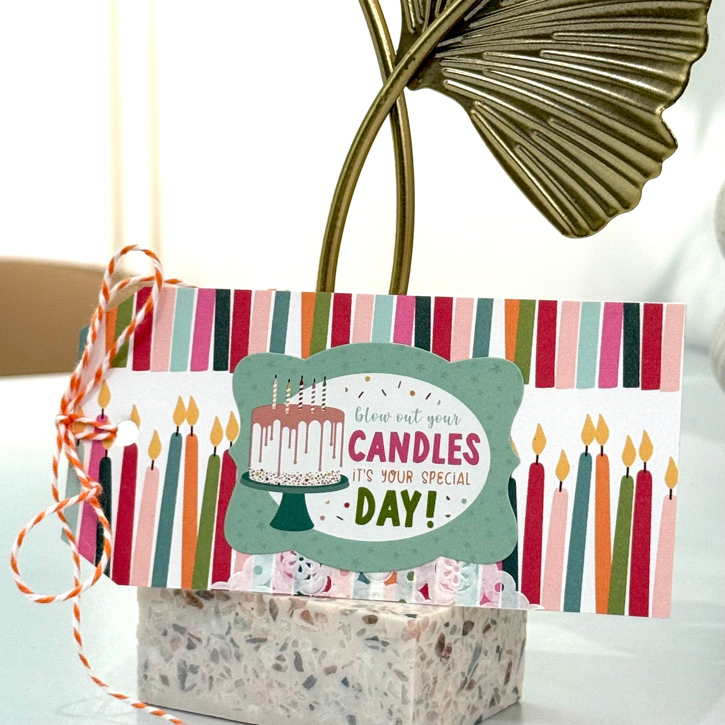 【手作心意卡】生日許願系列禮物掛牌 - Glow out your cnadles, it's your special day!