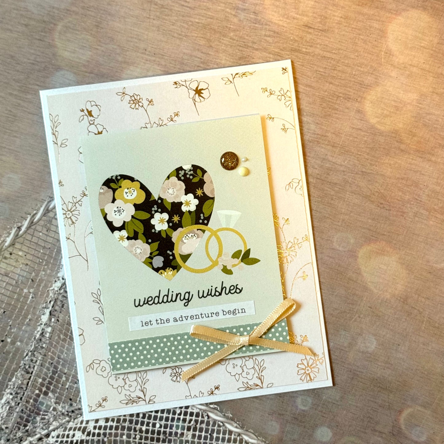 【手作心意卡】婚禮祝福心意卡 - Wedding wishes Let the adventure begin