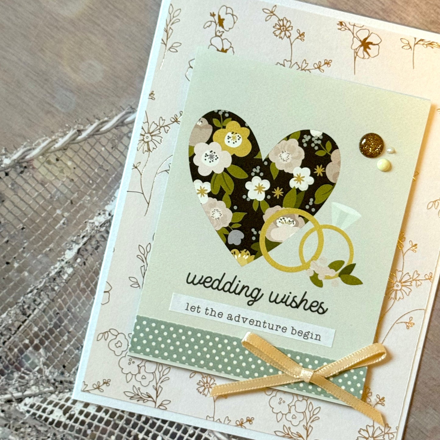 【手作心意卡】婚禮祝福心意卡 - Wedding wishes Let the adventure begin