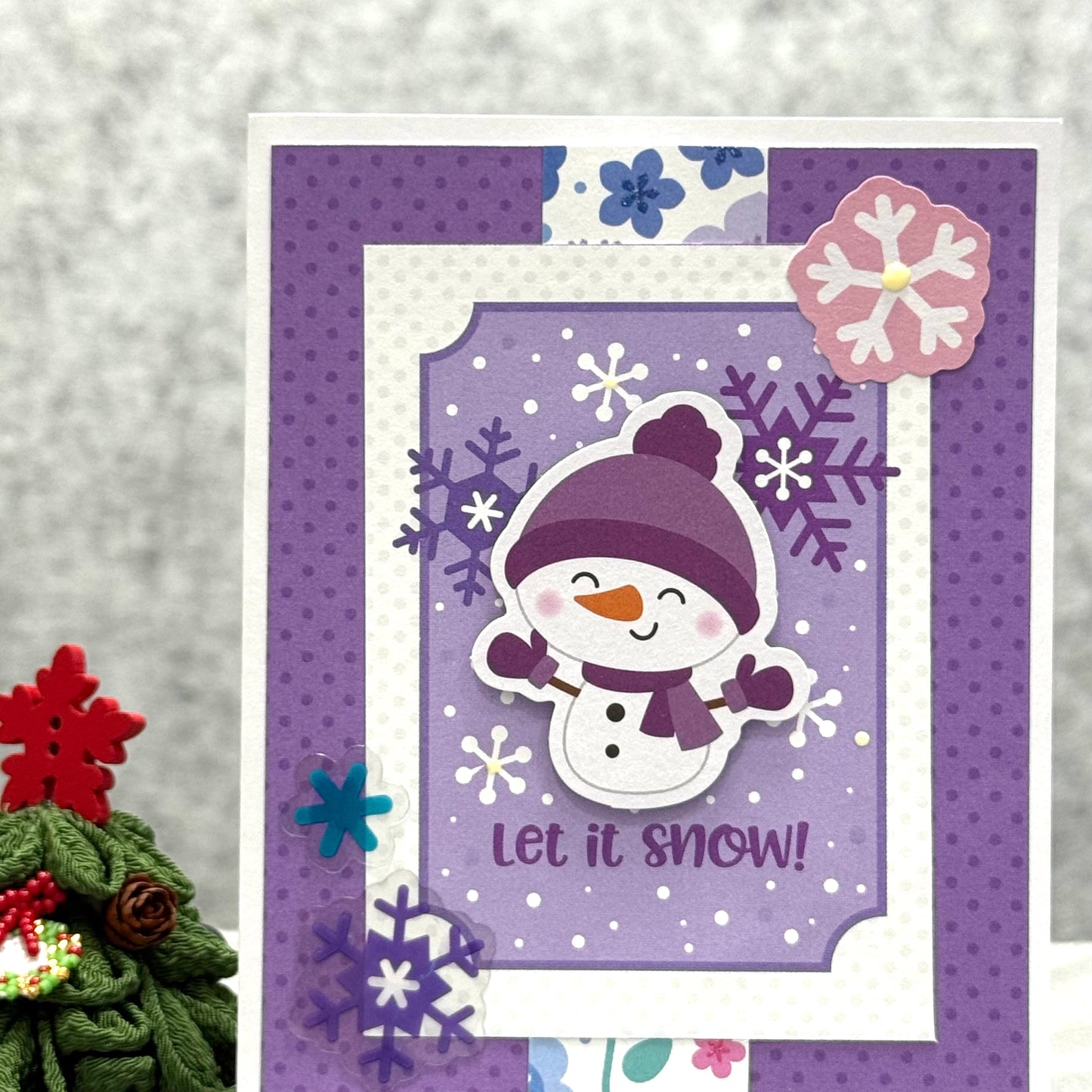 【手作心意卡】豆豉眼家族系列聖誕卡 - Let it snow