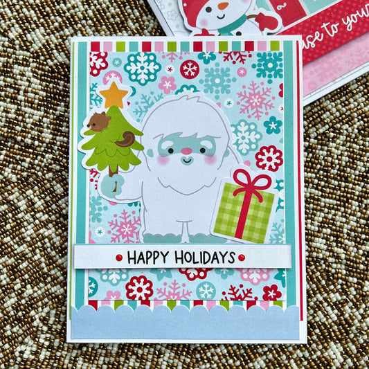 【手作心意卡】豆豉眼家族系列聖誕卡 - Happy Holidays