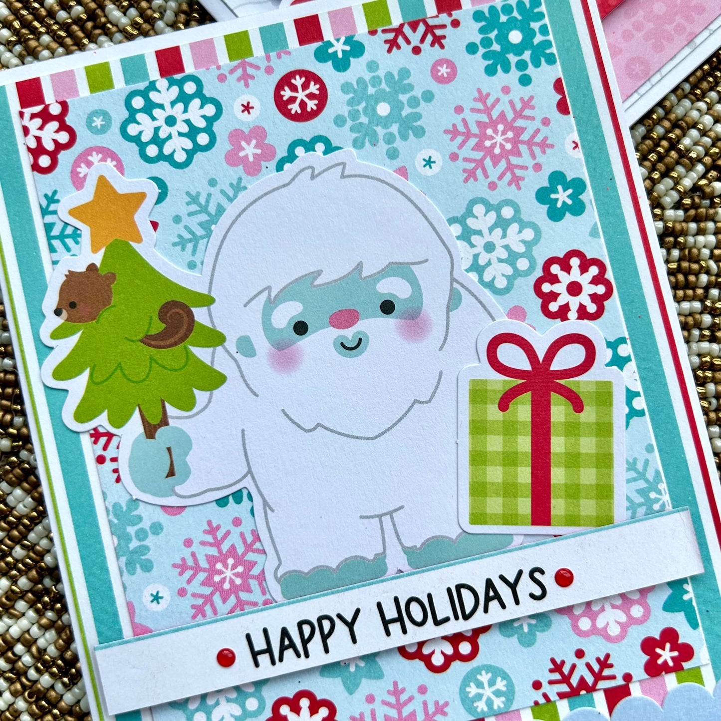 【手作心意卡】豆豉眼家族系列聖誕卡 - Happy Holidays