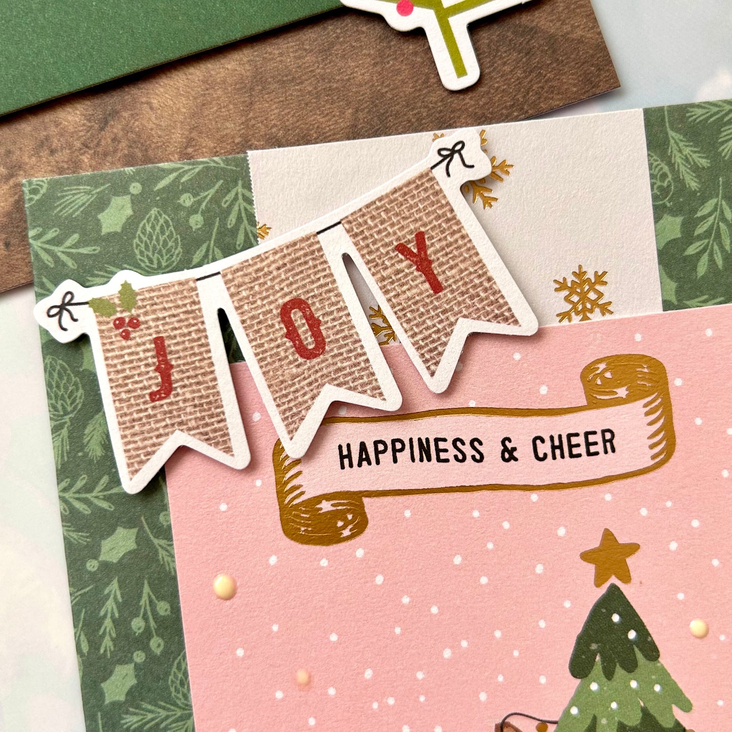 【手作心意卡】Holly Days系列聖誕卡 - Happiness & Cheer