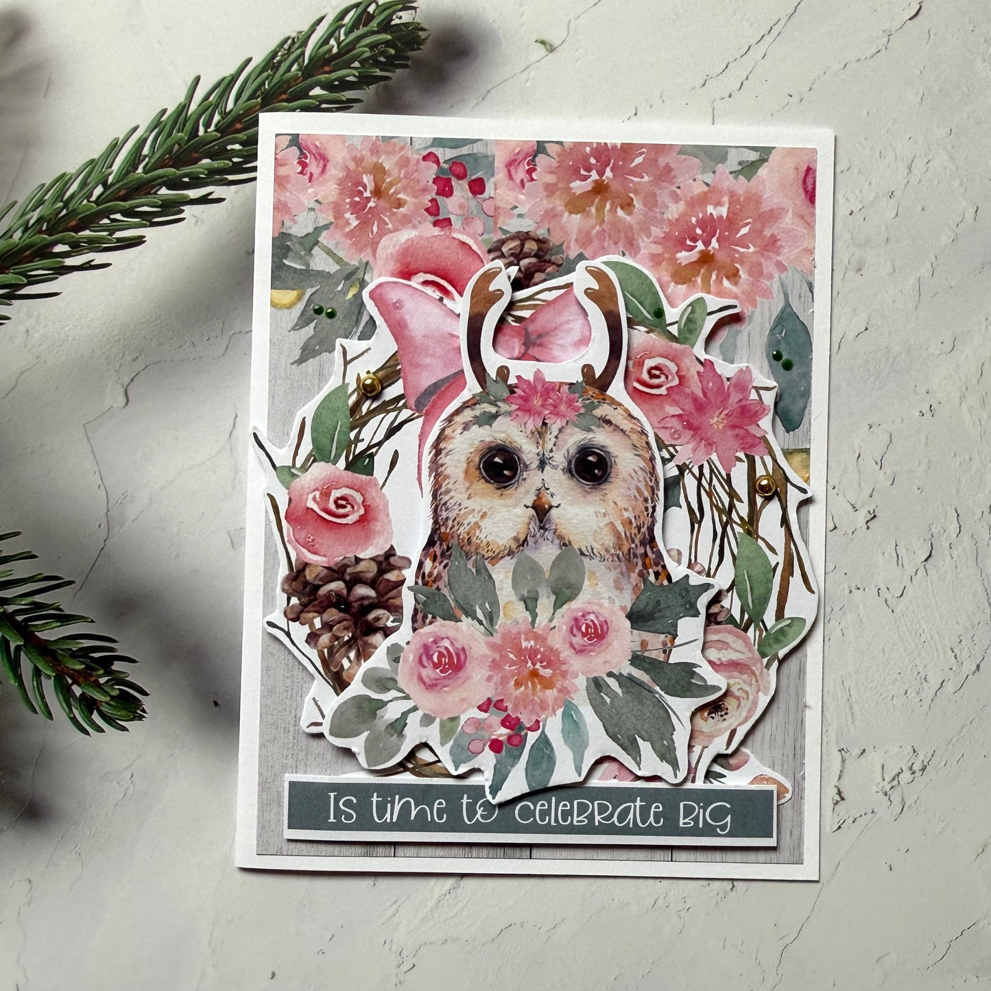 【手作心意卡】Christmas Rose系列聖誕卡 - Is time to celebrate big