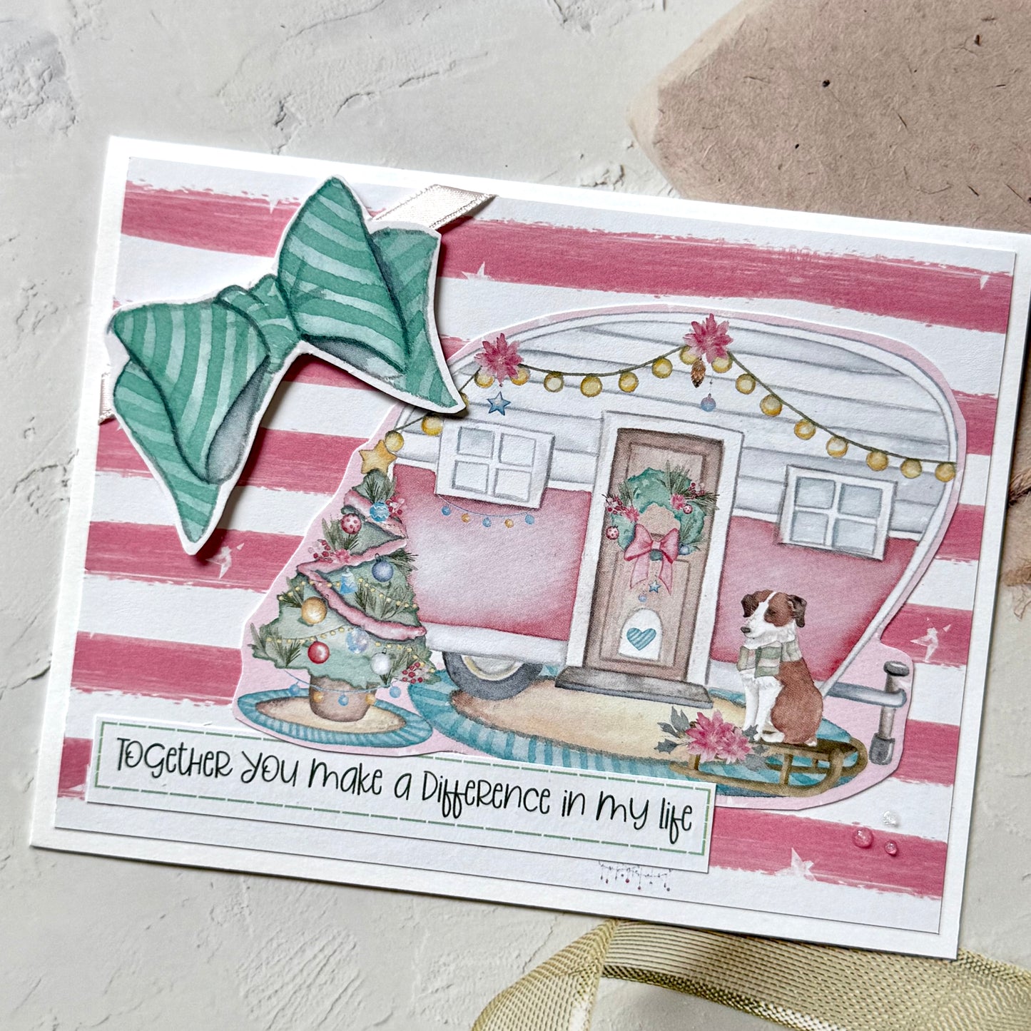 【手作心意卡】Christmas Rose系列聖誕卡 - Together you make a difference in my life