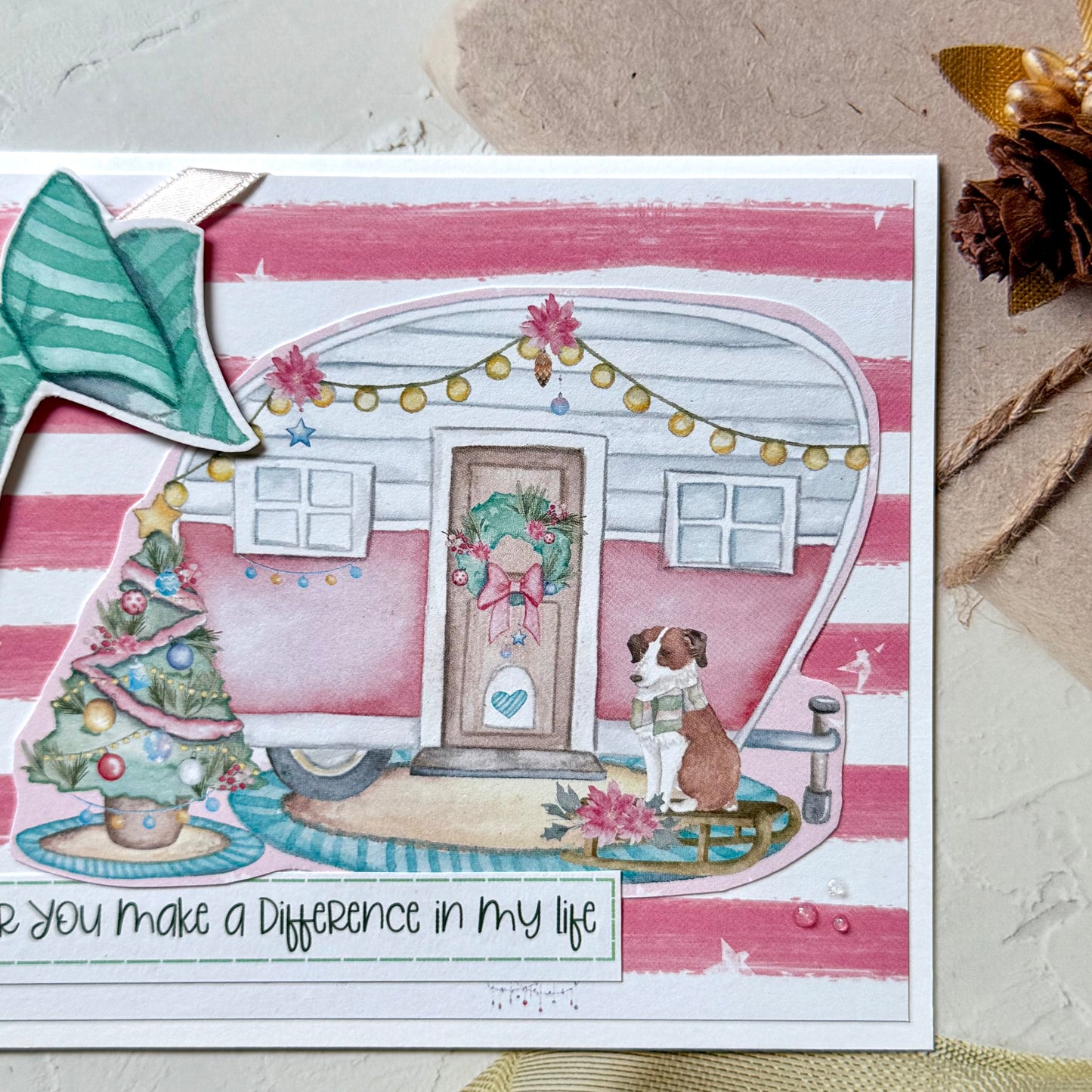 【手作心意卡】Christmas Rose系列聖誕卡 - Together you make a difference in my life