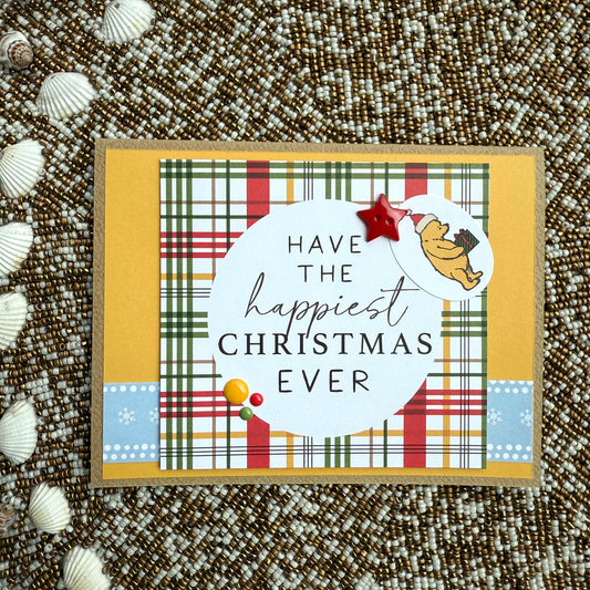 【手作心意卡】小熊維尼系列聖誕卡 - Have the happiest Christmas ever