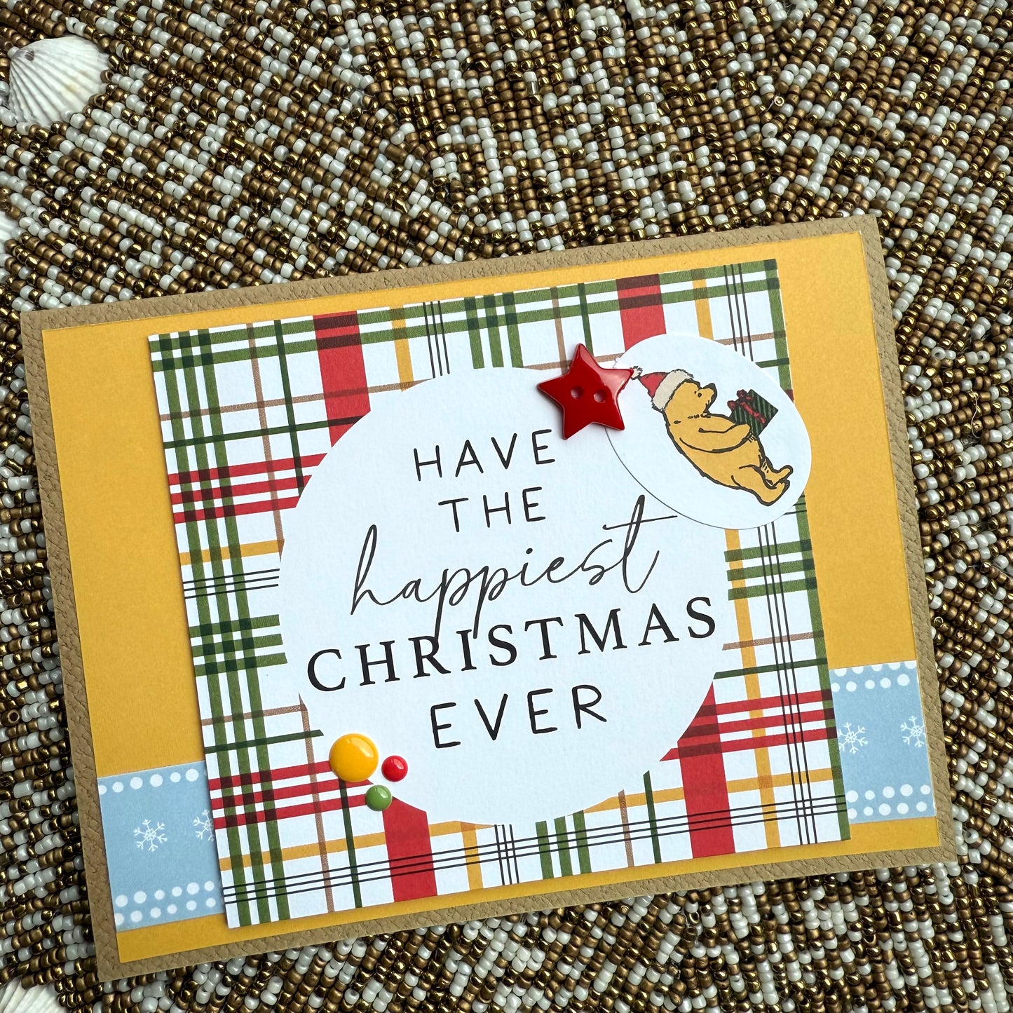 【手作心意卡】小熊維尼系列聖誕卡 - Have the happiest Christmas ever