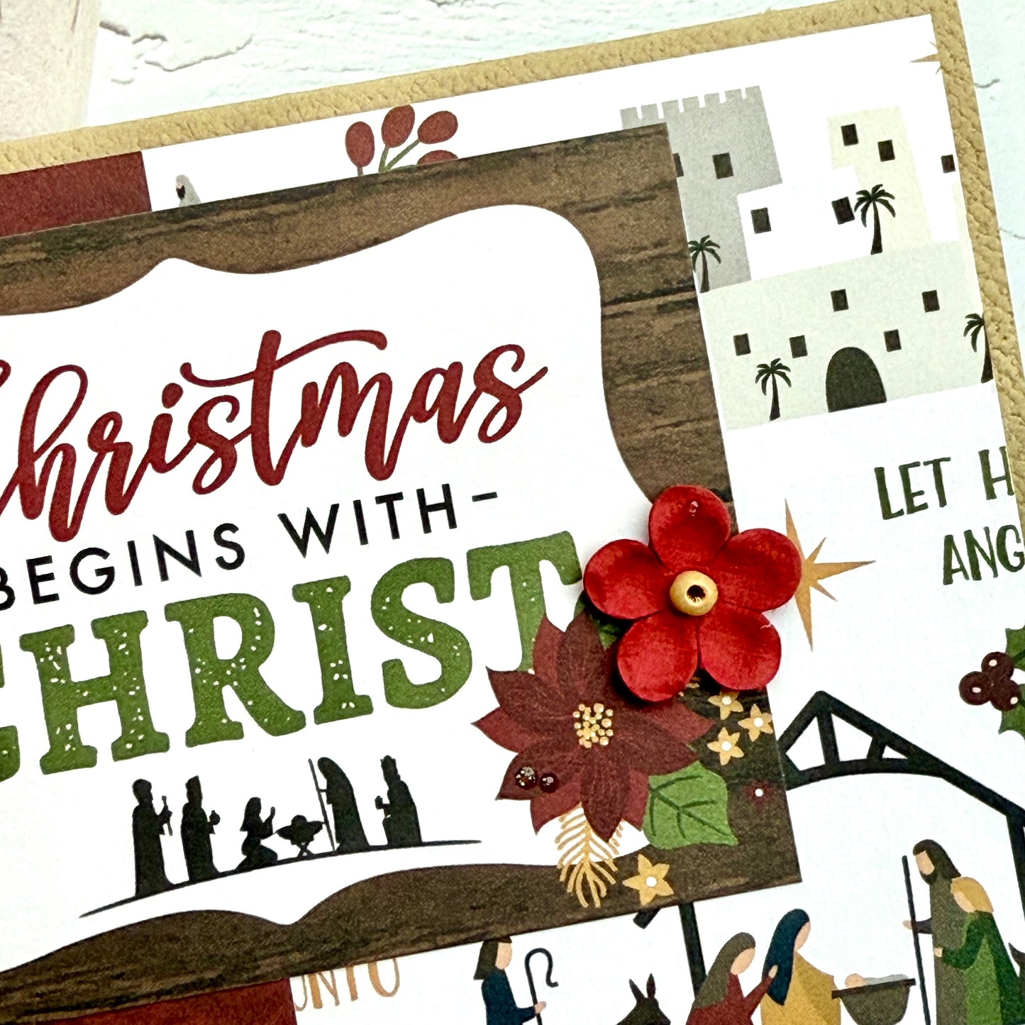 【手作心意卡】聖誕佳音系列聖誕卡 - Christmas begins with Christ