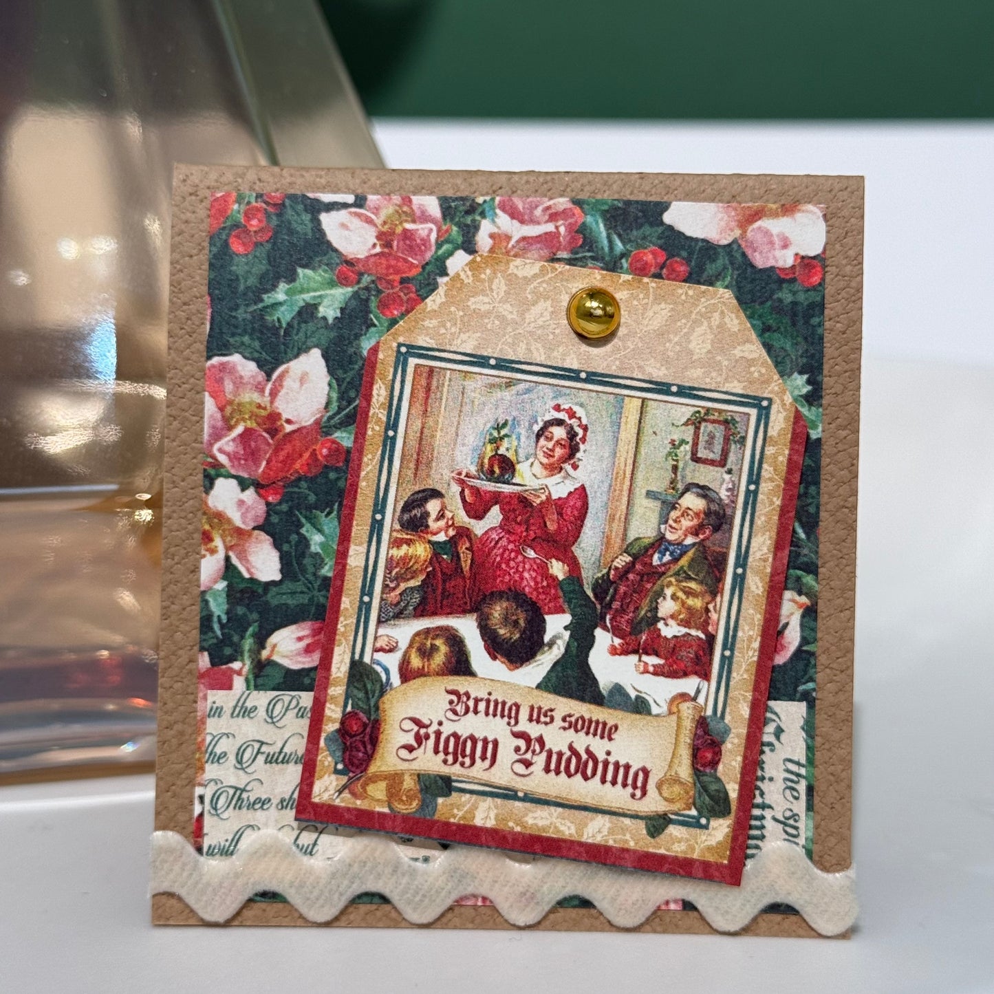 【手作心意卡】復古風聖誕卡系列 - Bring us some Figgy Pudding