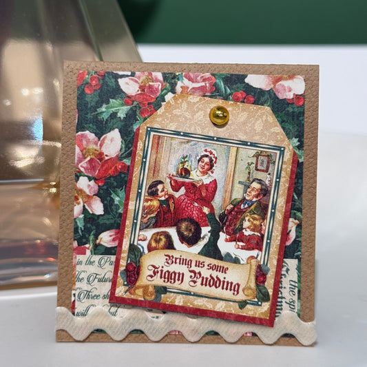 【手作心意卡】復古風聖誕卡系列 - Bring us some Figgy Pudding