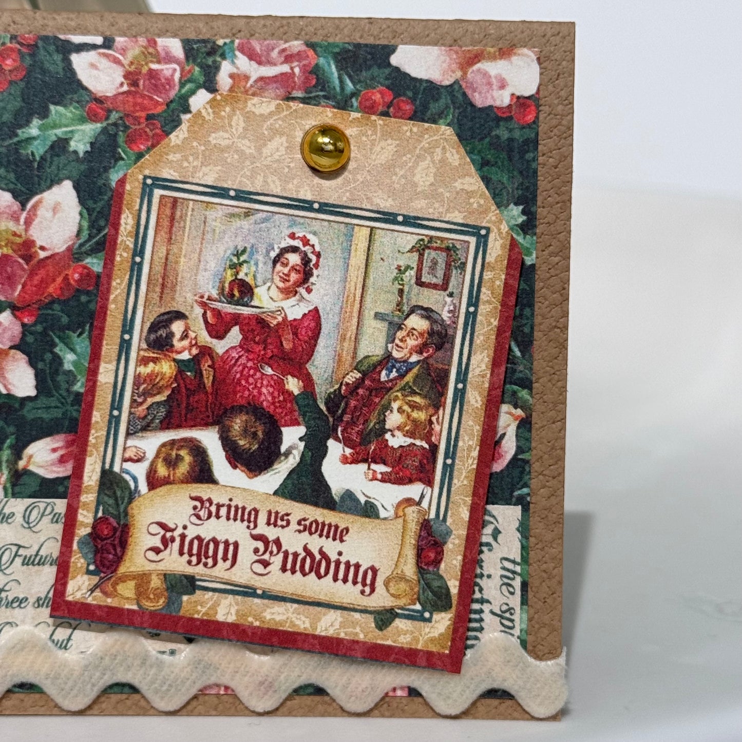 【手作心意卡】復古風聖誕卡系列 - Bring us some Figgy Pudding