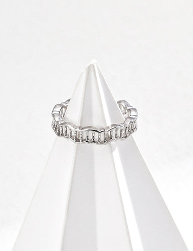 Minimalist Sterling Silver Wave Ring