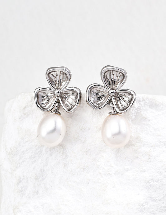 Minimalist French-style Pure Silver Earrings