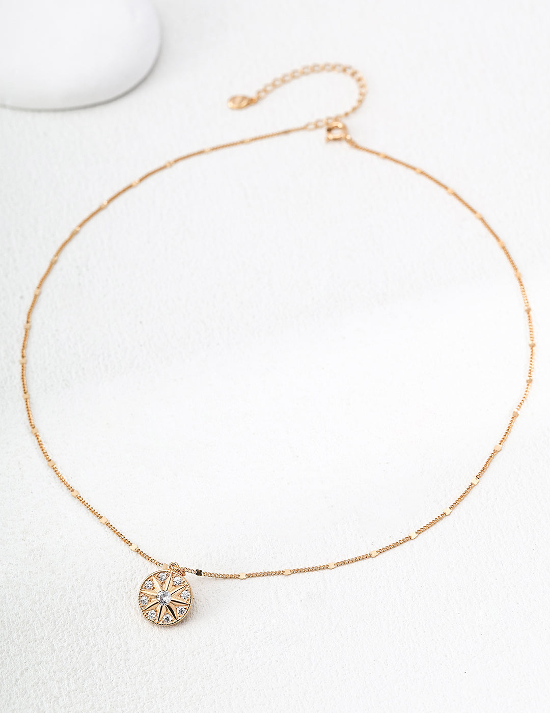 星芒鑲石頸鍊與耳環 | S925純銀設計