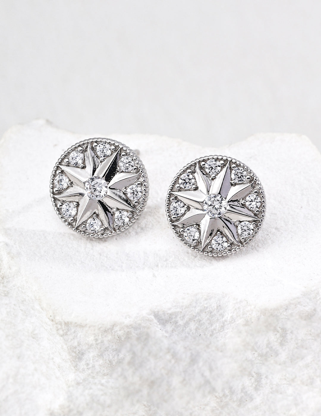 Starburst Gemstone Necklace & Earrings | S925 Silver Design