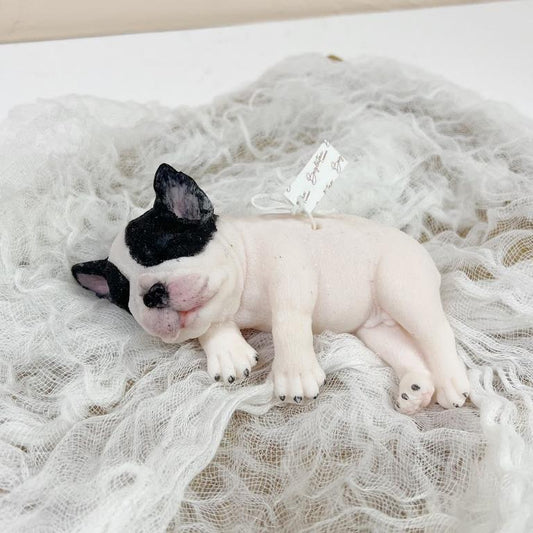 Sleeping French Bulldogs Scented Candle - Black&White