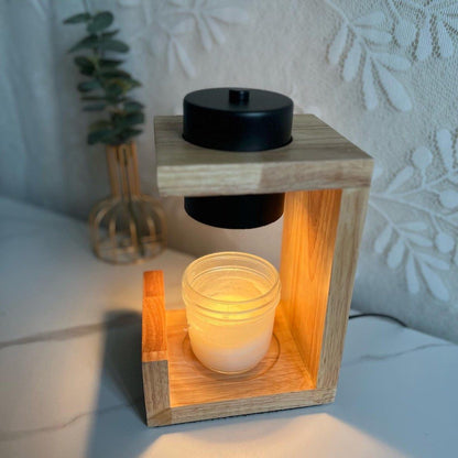 Wooden Style Candle Warmer with Candle Cup Set