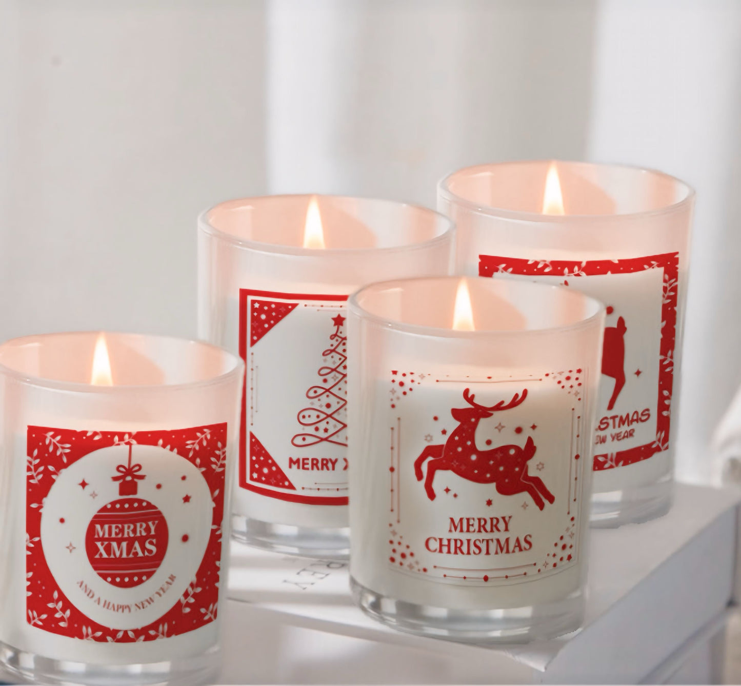 聖誕香氛蠟燭杯（附木蓋）