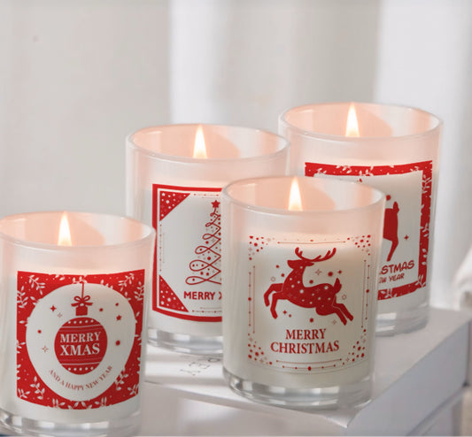 聖誕香氛蠟燭杯（附木蓋）