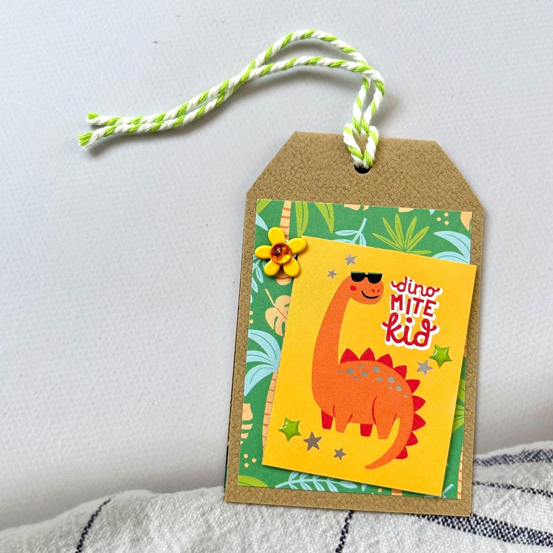 [Handmade Cards] Gift Tag Series-Dinosaur Mite Boy