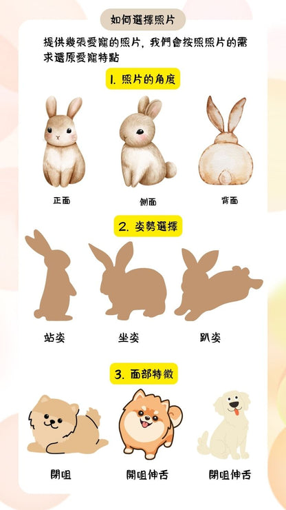 療癒系軟陶動物公仔｜專屬訂製毛孩陪伴禮