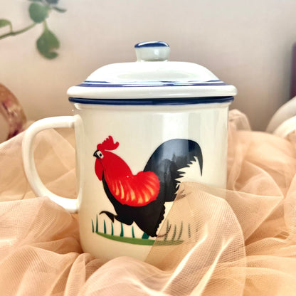 Traditional Rooster Ceramic Mug Scented Candle