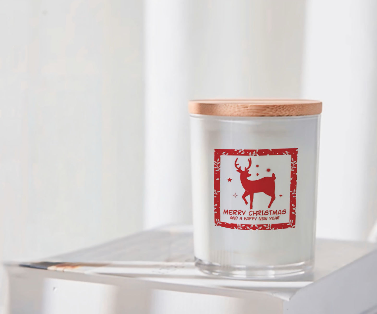 聖誕香氛蠟燭杯（附木蓋）