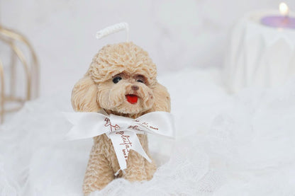 Fluffy Poodle Candle - Brown