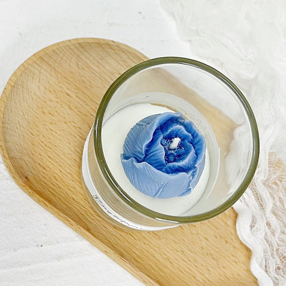 The Tulip Scented Container Candle - Mist Blue