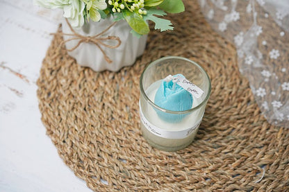 The Tulip Scented Container Candle - Sky Blue