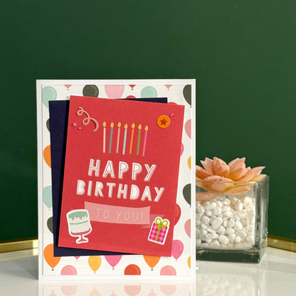 【手作心意卡】生日許願系列生日卡 - Happy Birthday To You