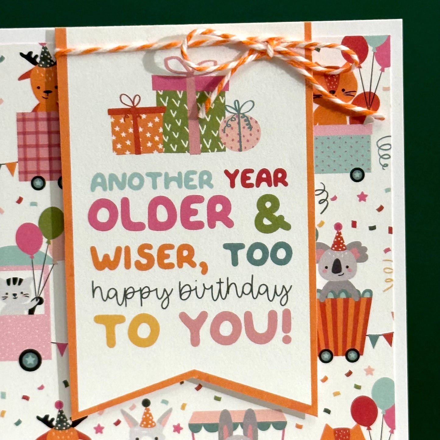 【手作心意卡】生日許願系列生日卡 - Another year older & wiser, too Happy birthday to you