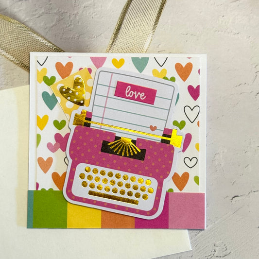 【手作心意卡】繽紛生活系列迷你萬用卡 - Love Typewriter