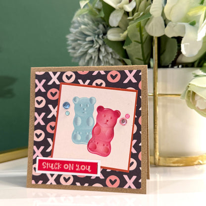 【手作心意卡】心心眼系列迷你情人節卡 - Stuck on you