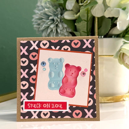 【手作心意卡】心心眼系列迷你情人節卡 - Stuck on you