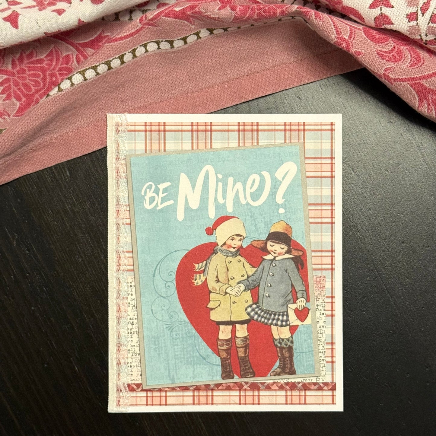 【手作心意卡】復古系列情人節卡 - Be mine?