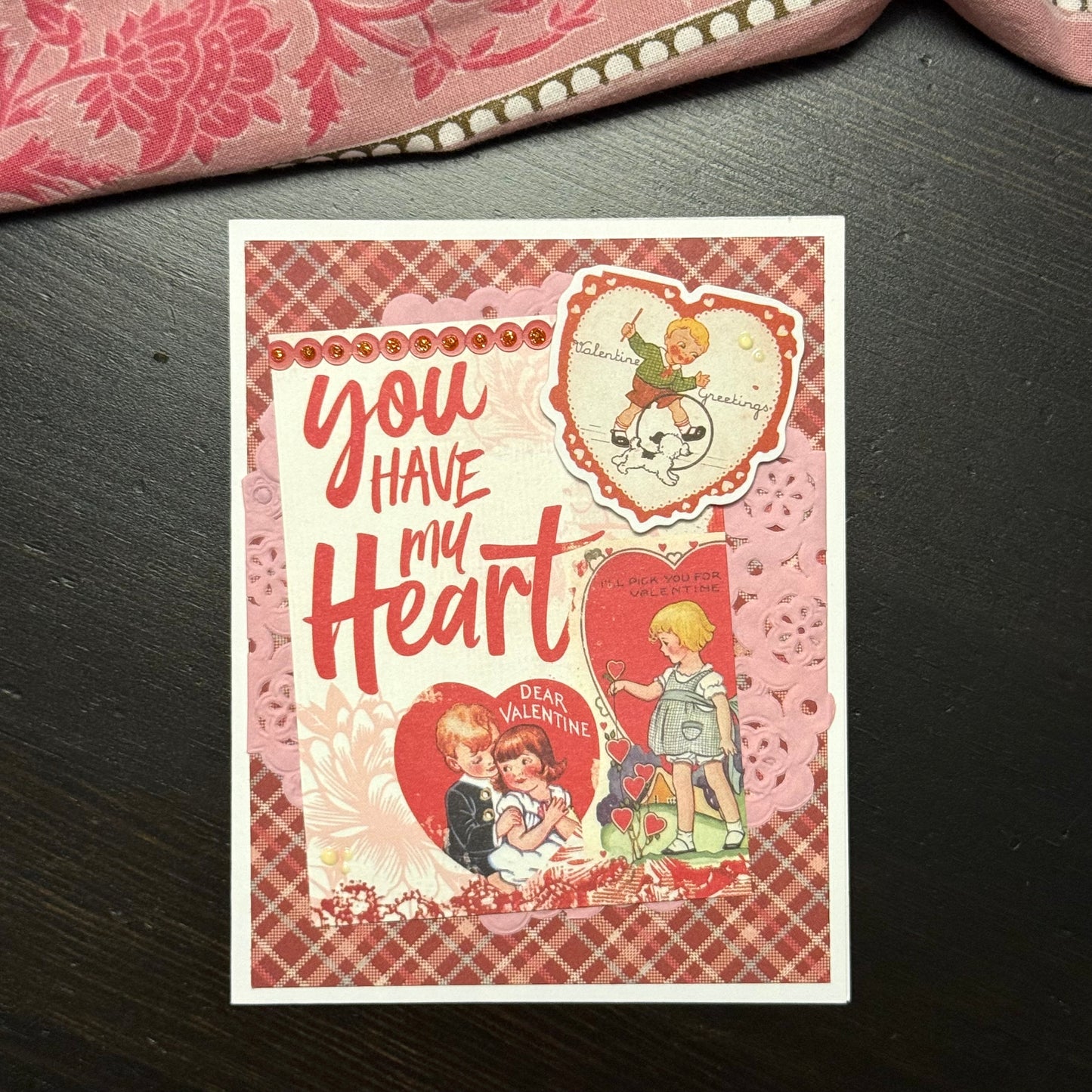 【手作心意卡】復古系列情人節卡 - You have my heart