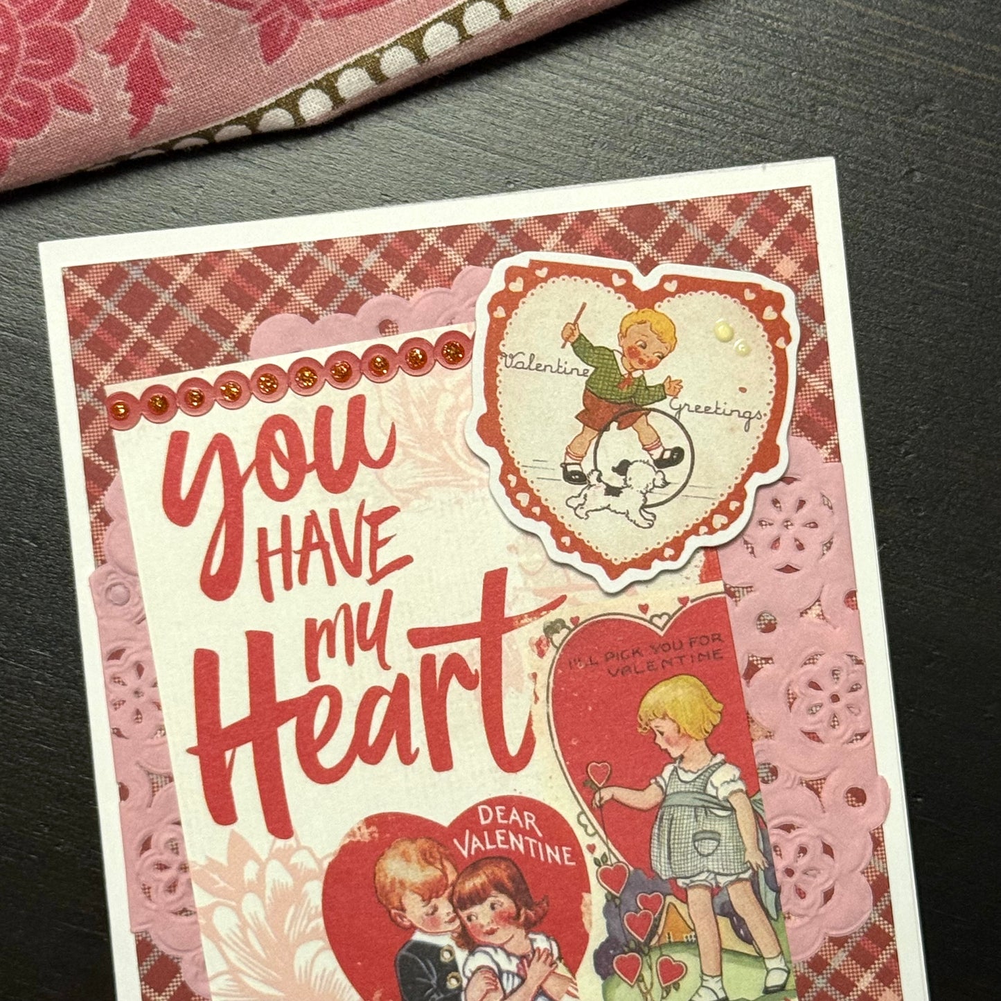 【手作心意卡】復古系列情人節卡 - You have my heart