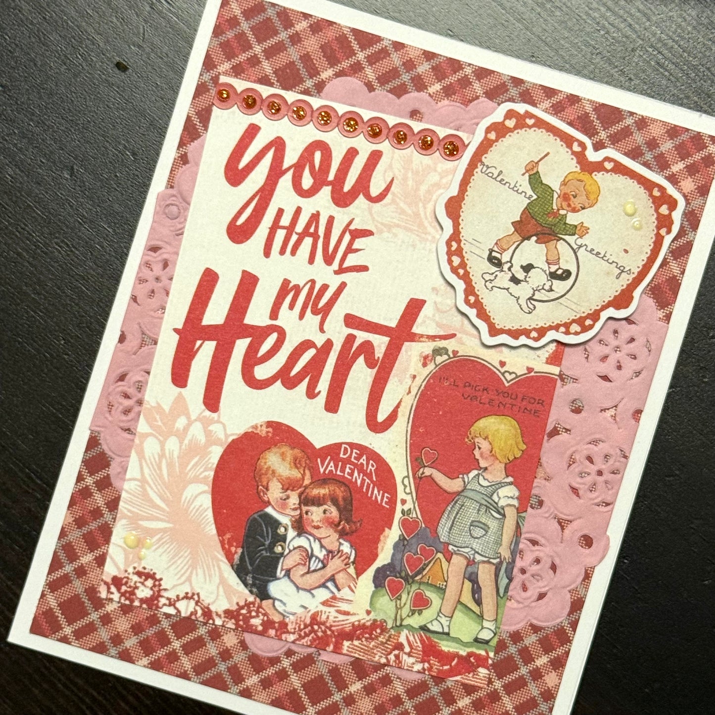 【手作心意卡】復古系列情人節卡 - You have my heart