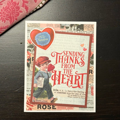 【手作心意卡】復古系列情人節卡 - Sending thanks from the heart