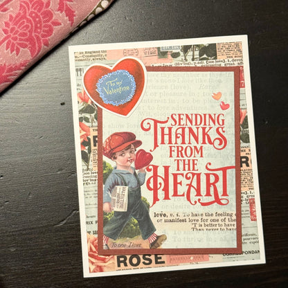 【手作心意卡】復古系列情人節卡 - Sending thanks from the heart