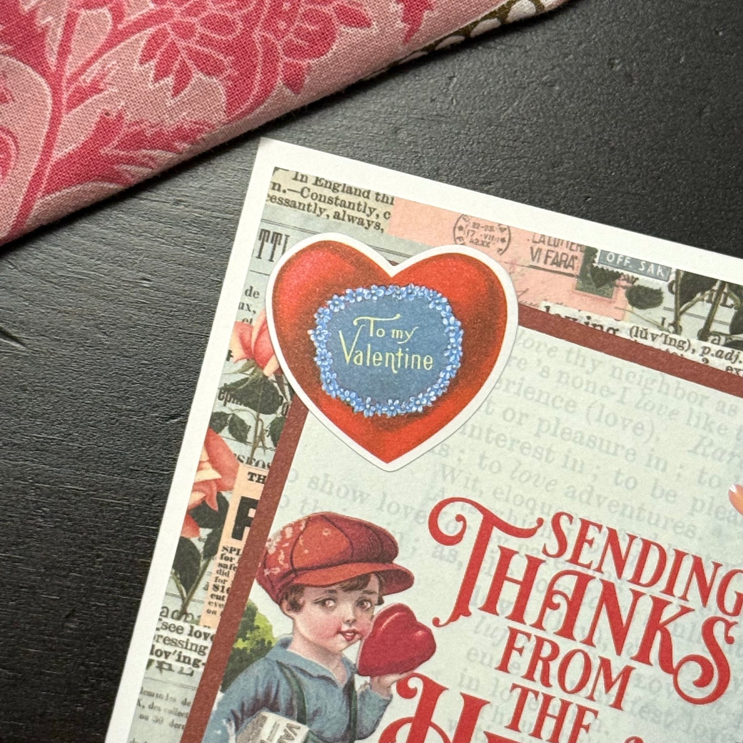 【手作心意卡】復古系列情人節卡 - Sending thanks from the heart