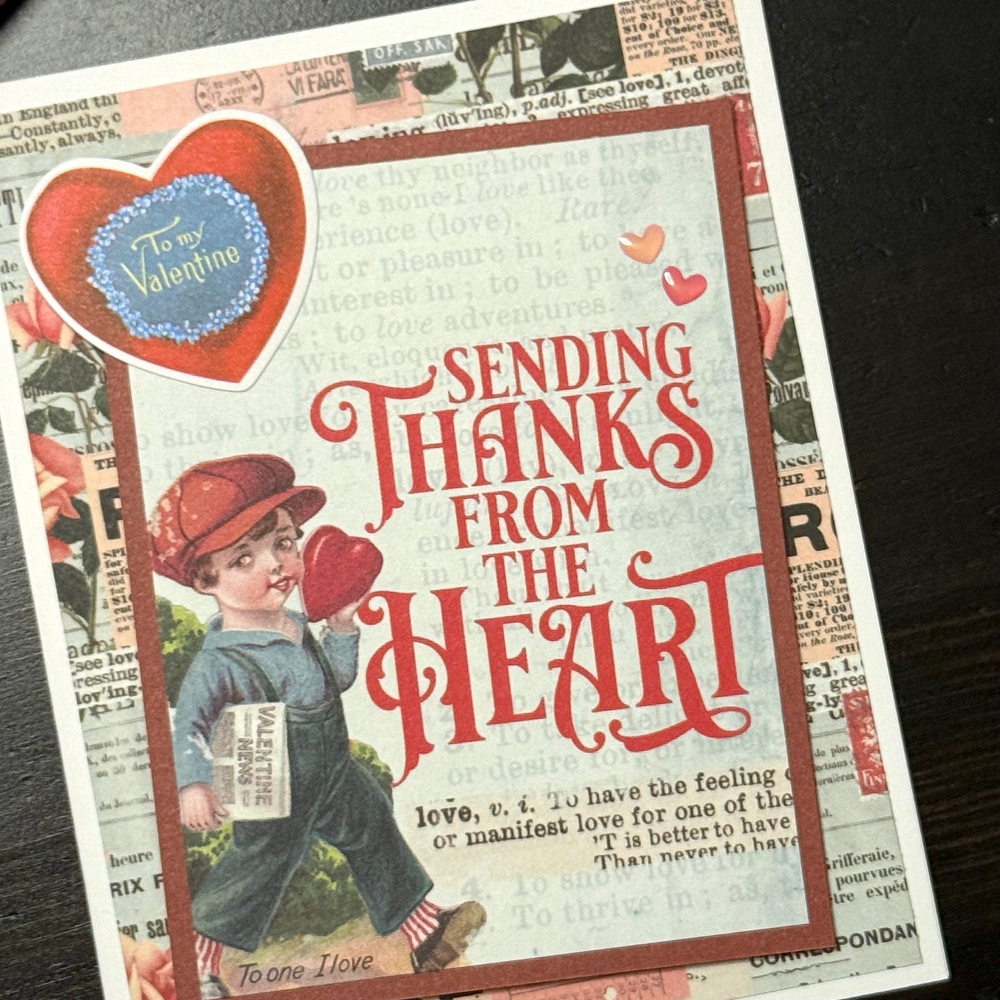 【手作心意卡】復古系列情人節卡 - Sending thanks from the heart